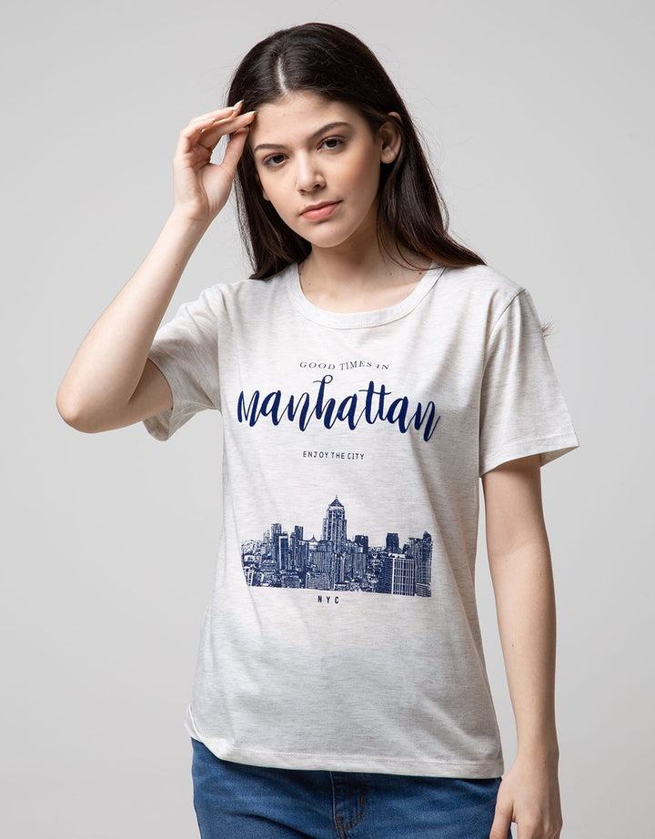 T Zone Short Sleeve T-Shirt Photoprint Non Raglan Sporty