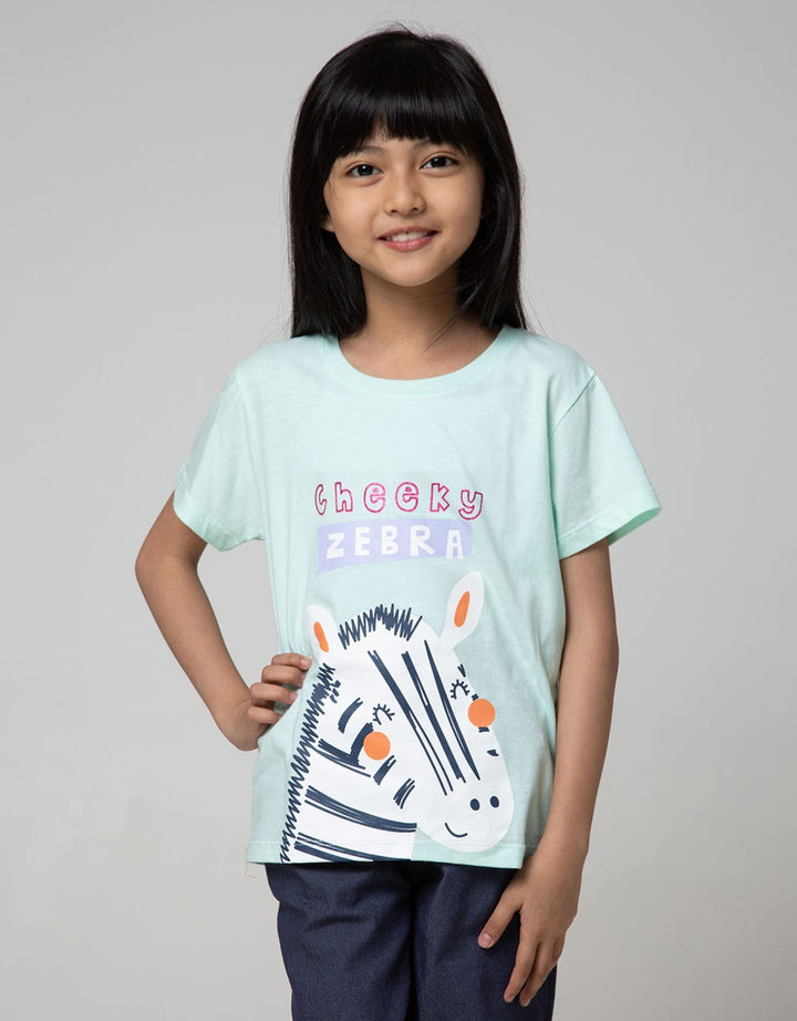 Little M Short Sleeve Zebra T-Shirt