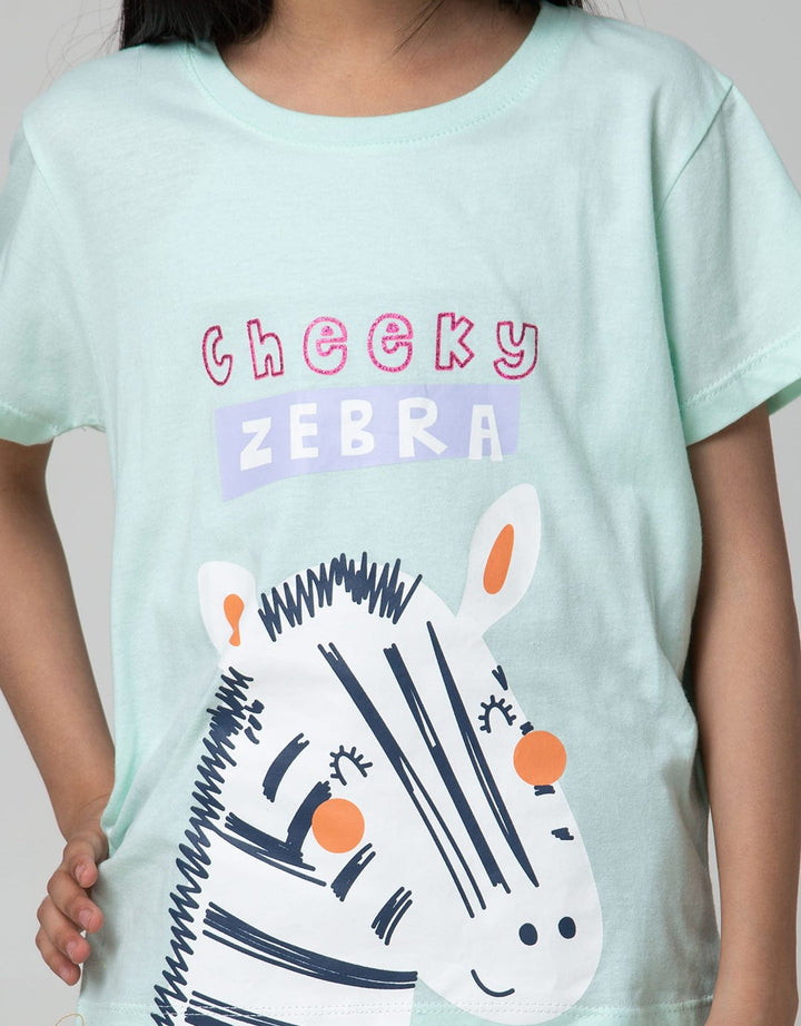 Little M Short Sleeve Zebra T-Shirt