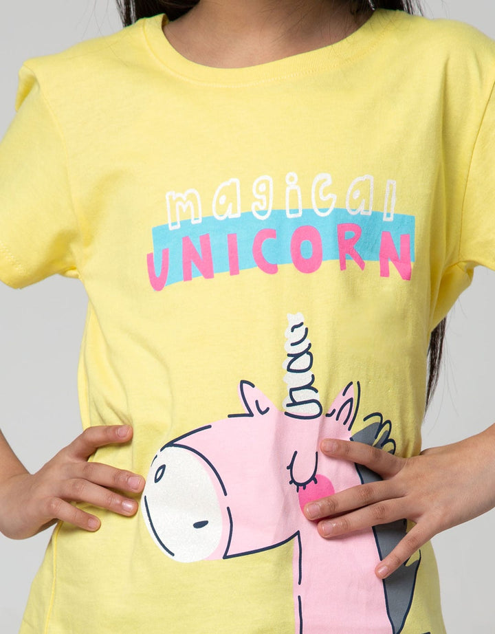 Little M Short Sleeve Magical Unicorn T-Shirt