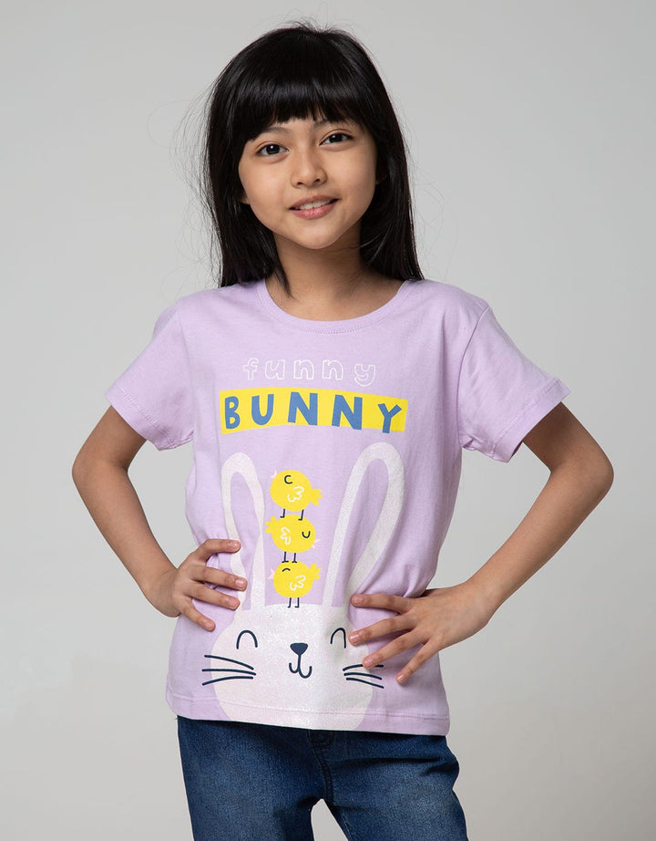 Little M Short Sleeve T-Shirt Funny Bunny