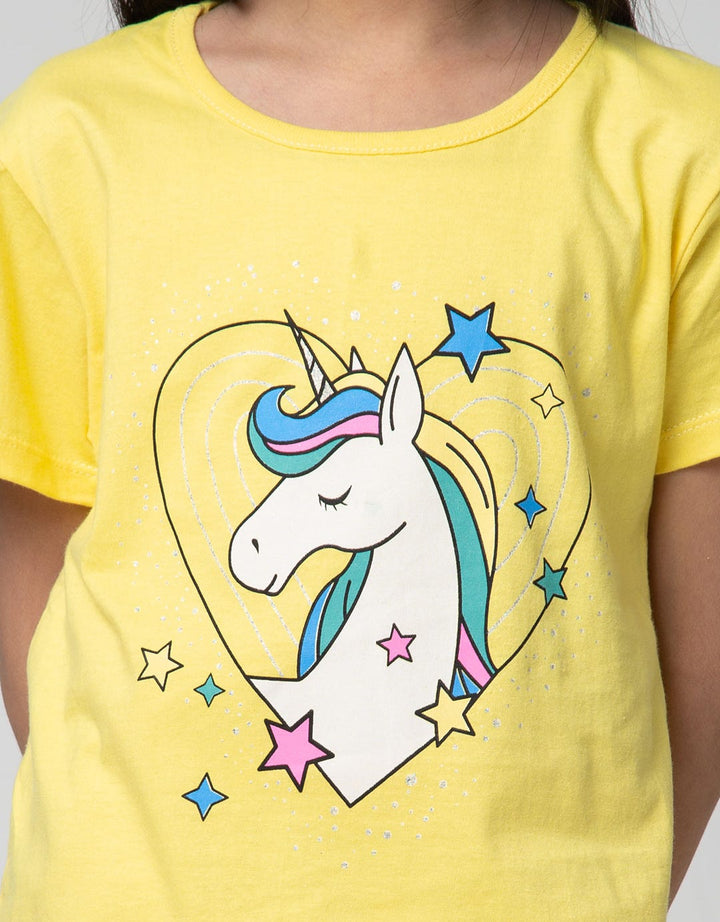 Little M Short Sleeve T-Shirt Unicorns In Love