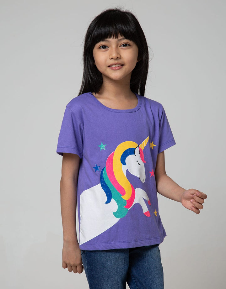 Little M Short Sleeve T-Shirt Unicorn Stars