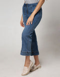 Nevada Denim Long Pants Fashion Kulot High Waist