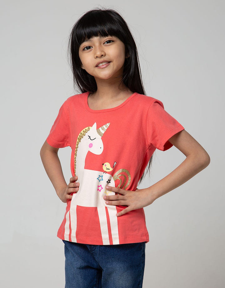 Little M Short Sleeve Unicorn Bird T-Shirt