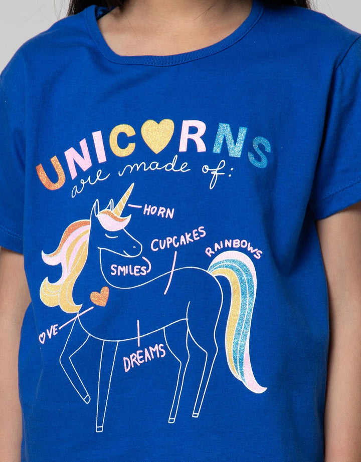 Little M Short Sleeve Unicorn Love T-Shirt