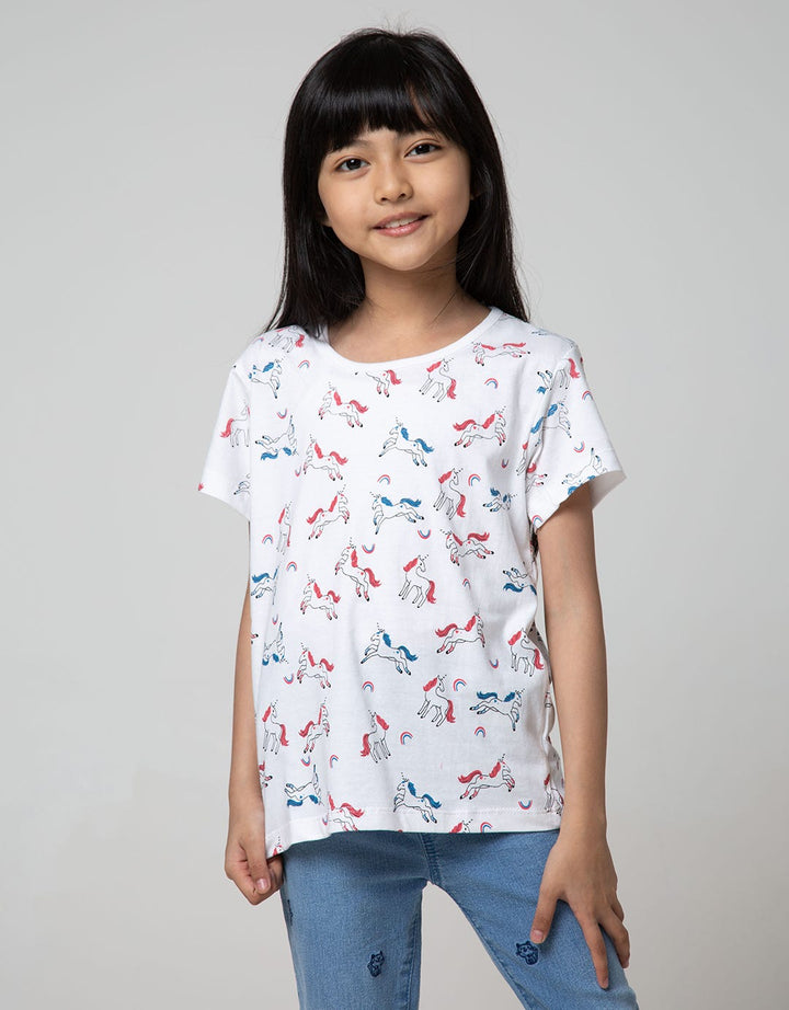 Little M Short Sleeve T-Shirt Unicorn Fullprint