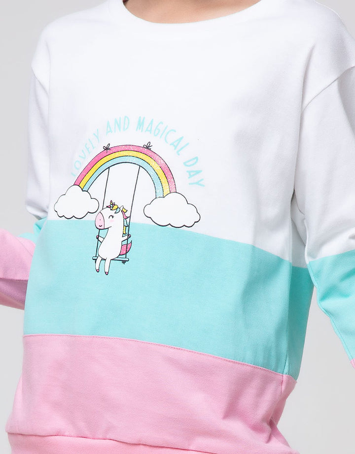 Little M Long Sleeve T-Shirt Love Rainbow Unicorn