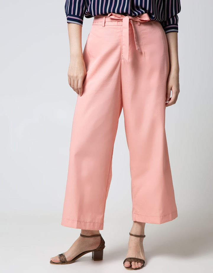 Nevada Long Pants Woven Solid Medium With Rope Belt