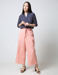 Nevada Long Pants Woven Solid Medium With Rope Belt