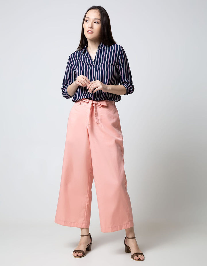 Nevada Long Pants Woven Solid Medium With Rope Belt