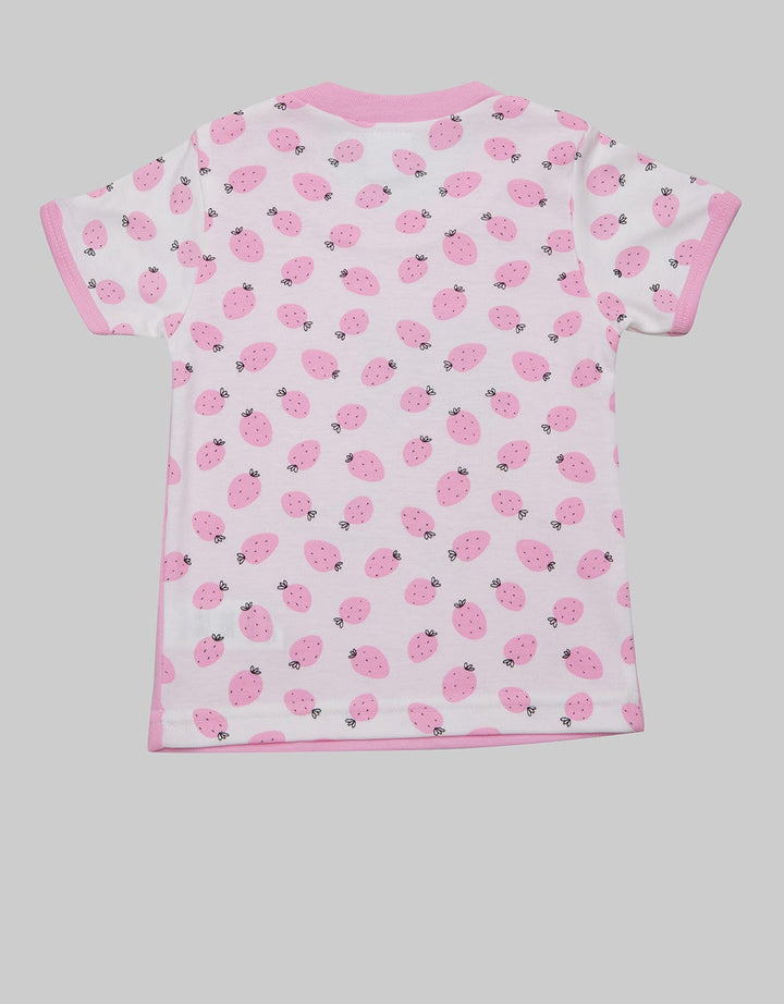 Pipiniko Short Sleeve Oblunic Strawberry Oblong T-Shirt
