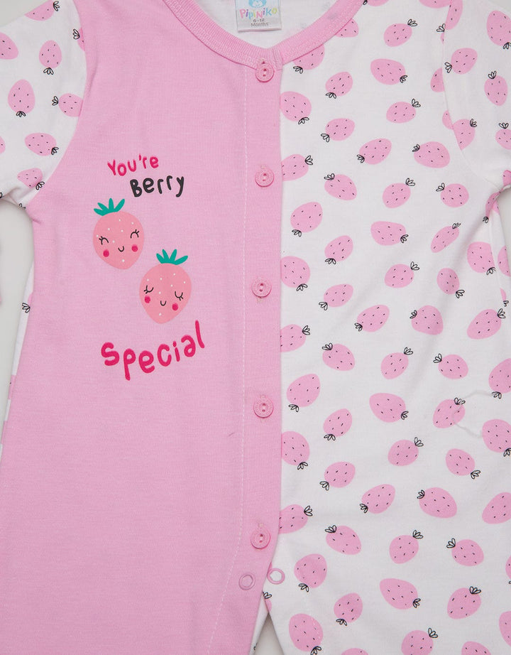 Pipiniko Long Jumpsuit Romper Strawberry Rpjunic