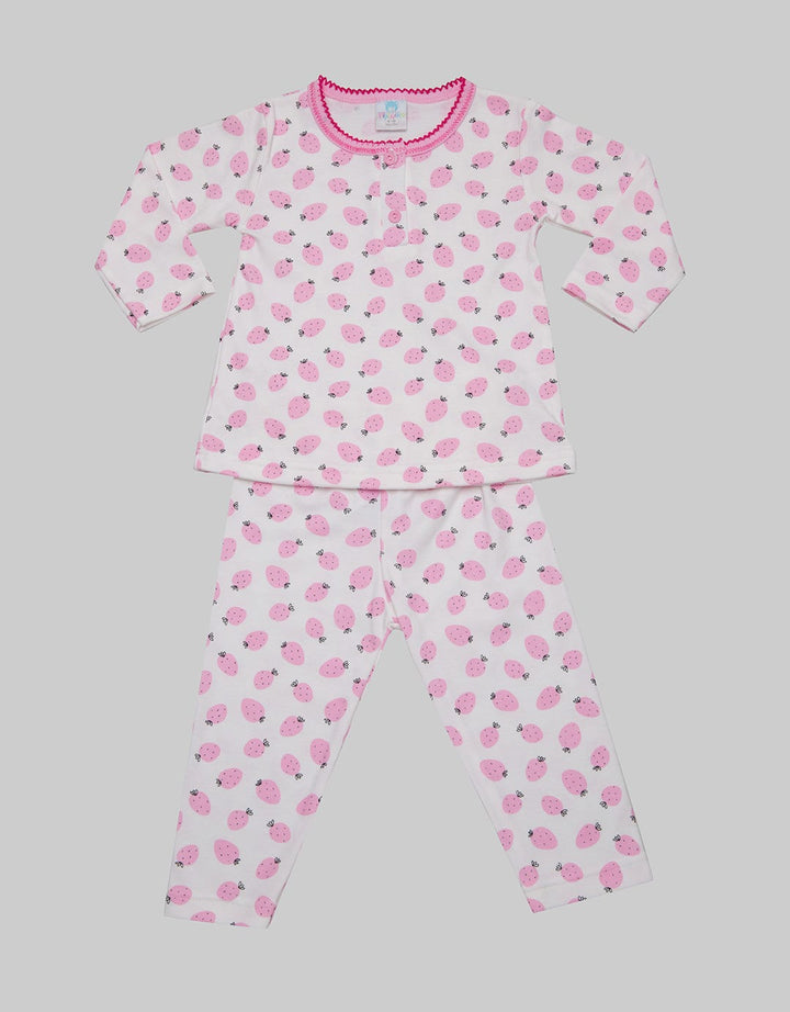 Pipiniko Top - Bottom Set Strawberry Pyunic Pajamas