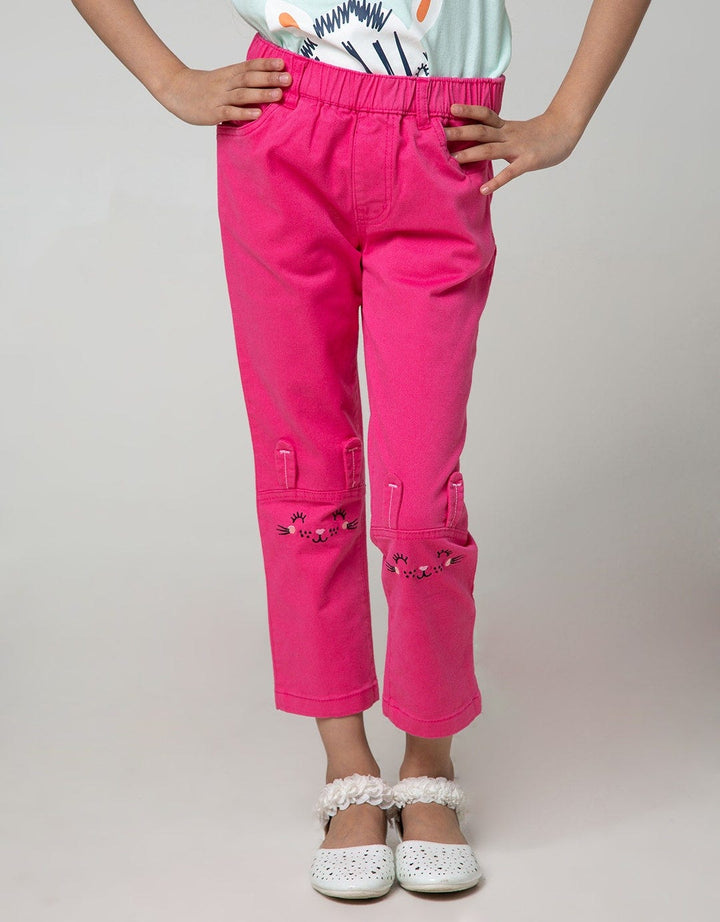 Little M Long Pants Jegg Embroidered Bunny