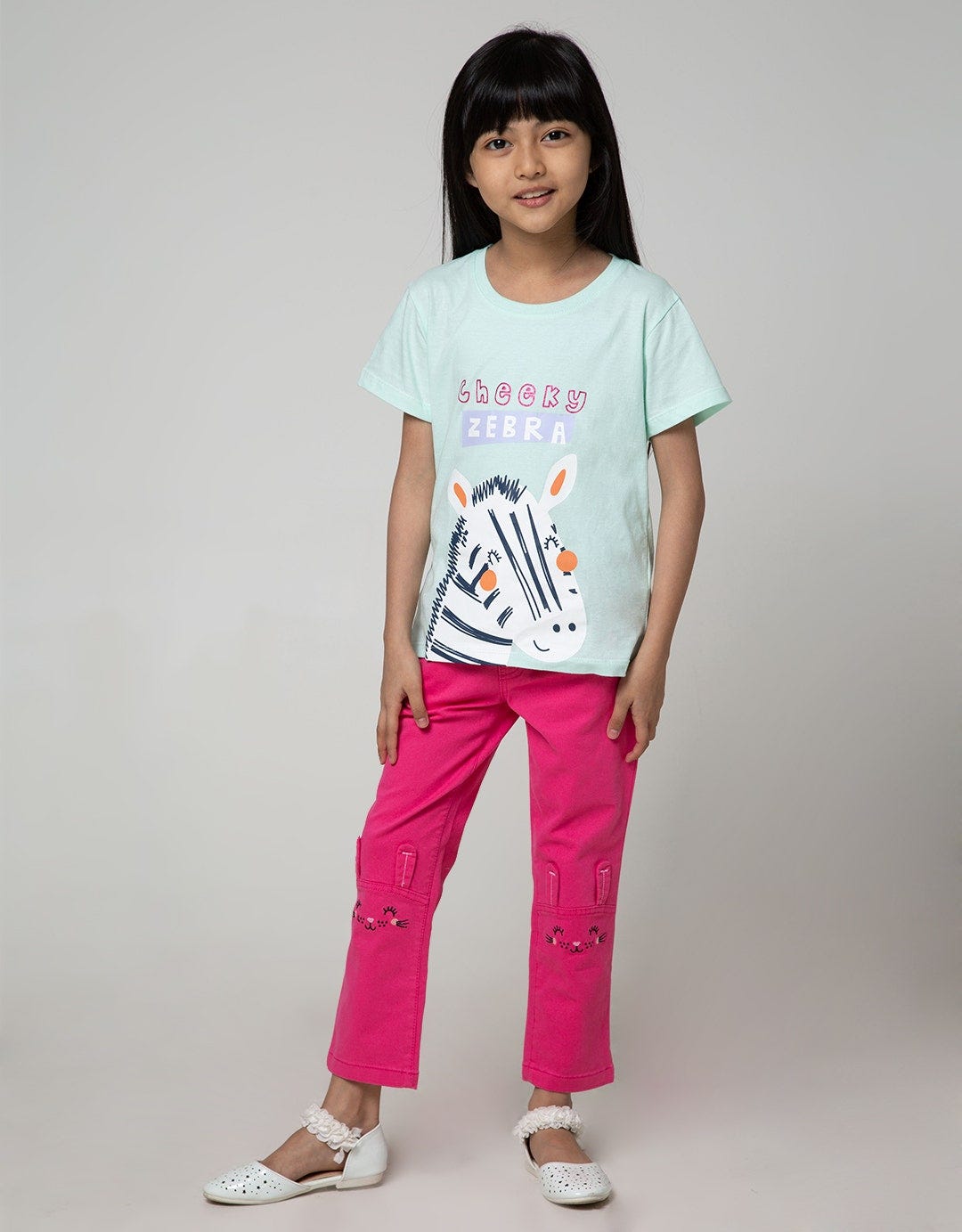 Little M Long Pants Jegg Embroidered Bunny