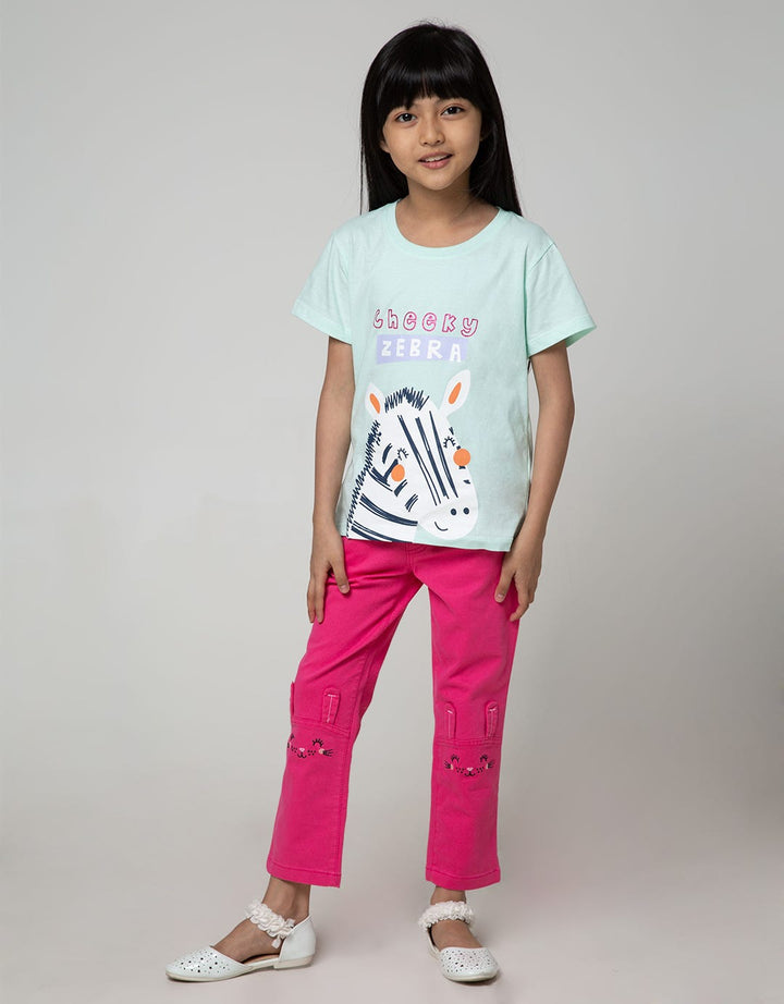 Little M Long Pants Jegg Embroidered Bunny