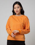 Connexion Casual Long Sleeve T-shirt Stripes Combi
