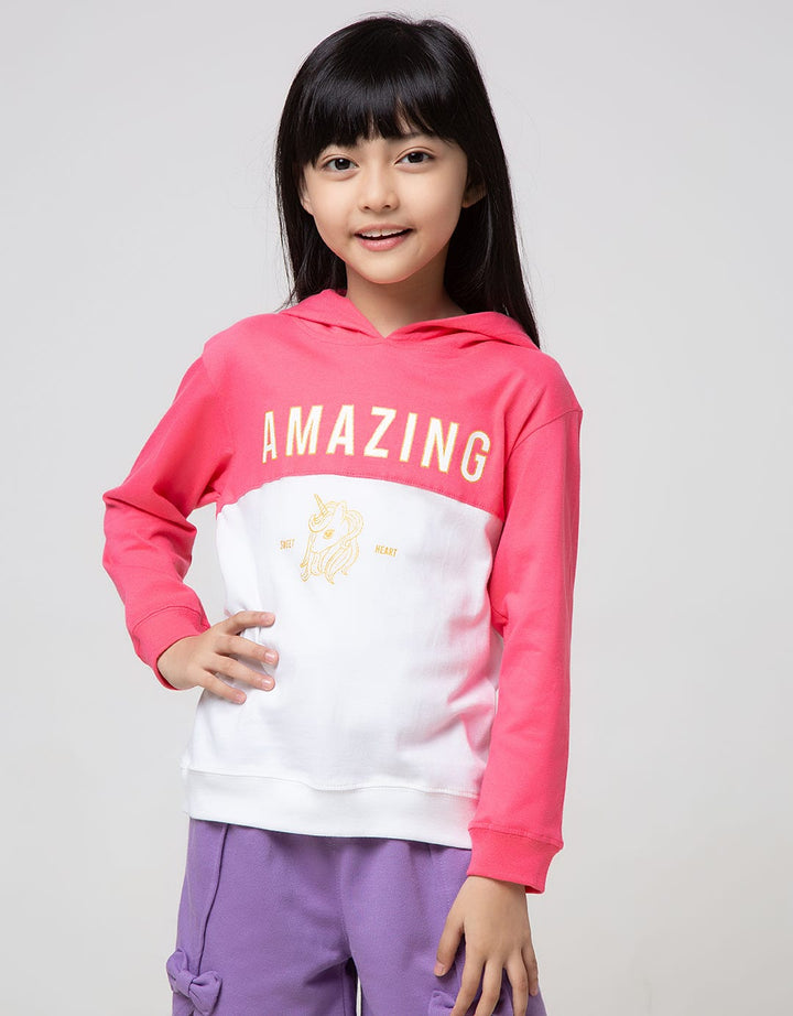 Little M Long Sleeve T-Shirt Hoodie Amazing Sweet Unicorn Phd16:Coral:L:Graphic:Ls T-Shirt