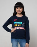 Nevada Kids Sweatshirt With Unicorn Sequins Ate My Homework