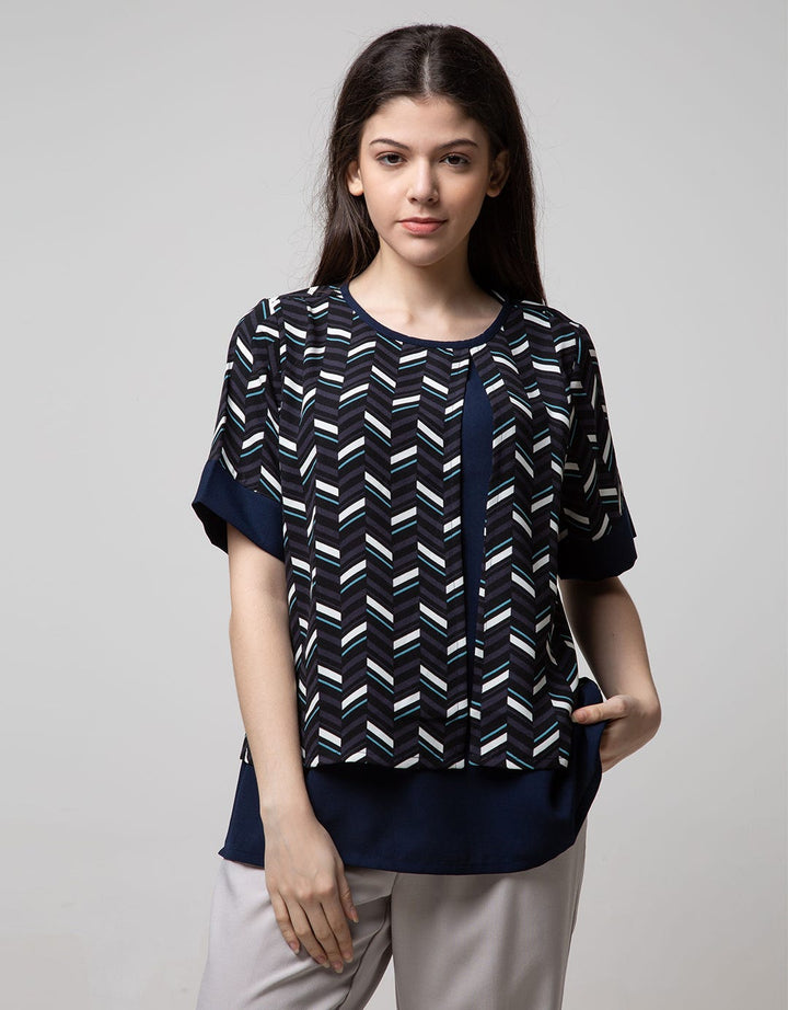 St. Yves Formal Short Sleeve Blouse Top