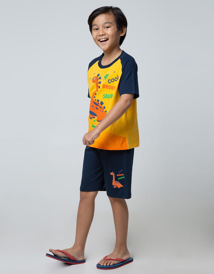 Little M Top-Bottom-Set Raglan Dino