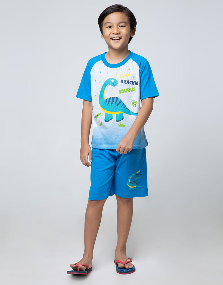 Little M Top-Bottom-Set Raglan Dino