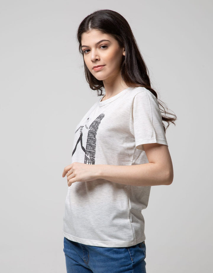 T Zone Short Sleeve T-Shirt Photoprint Non Raglan Girly
