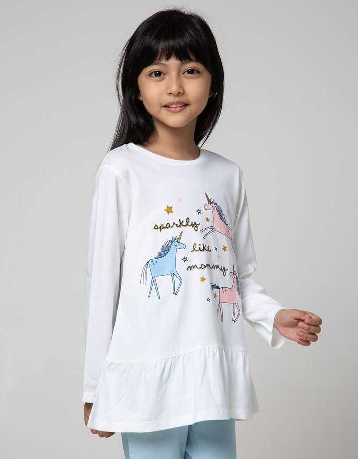 Little M Top-Bottom Set Sparkly Unicorn