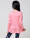 Little M Top - Bottom Set Unicorn Ruffle Edge