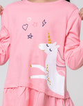 Little M Top - Bottom Set Unicorn Ruffle Edge