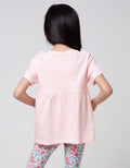 Little M Top - Bottom Set Kerut Sablon Cat