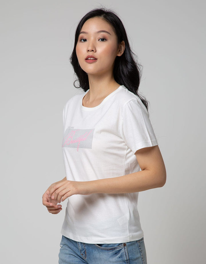 T Zone Short Sleeve T-Shirt Wording Beautiful