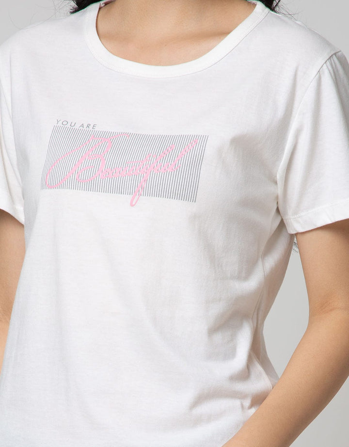 T Zone Short Sleeve T-Shirt Wording Beautiful