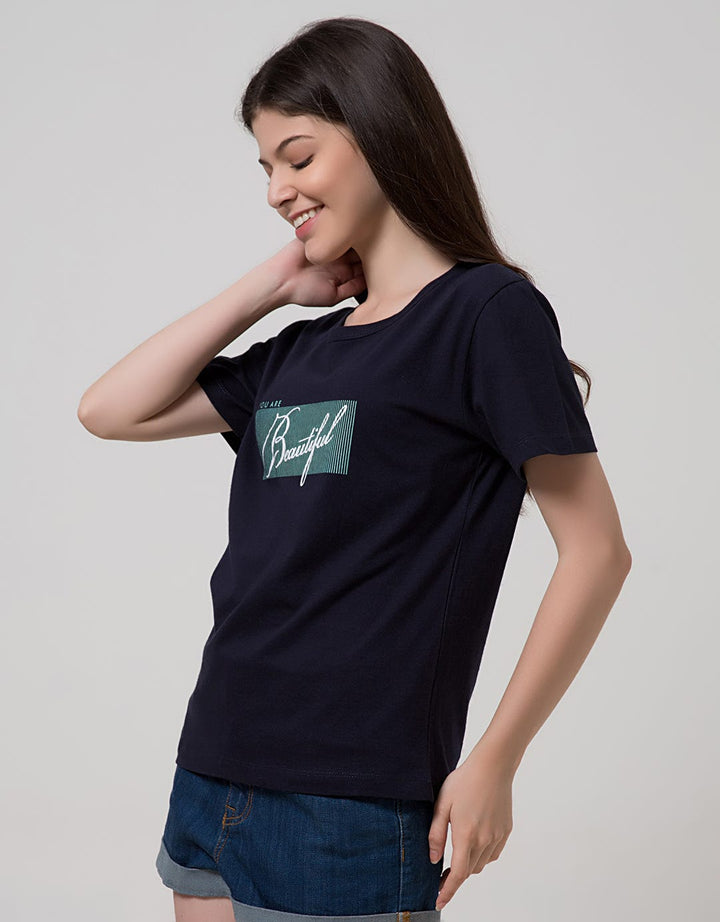 T Zone Short Sleeve T-Shirt Wording Beautiful