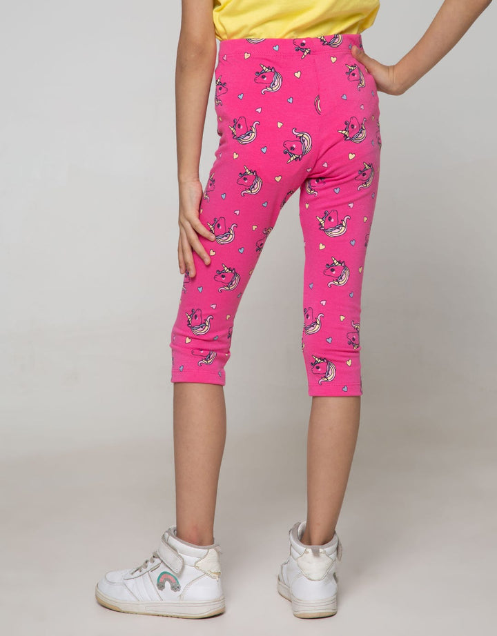 Little M Unicorn Print Leggings