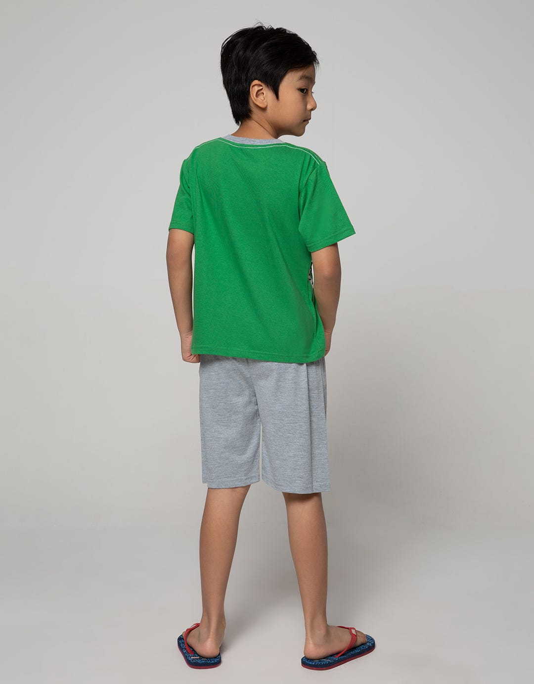 Little M Top-Bottom-Set Connected Animal T-Shirt