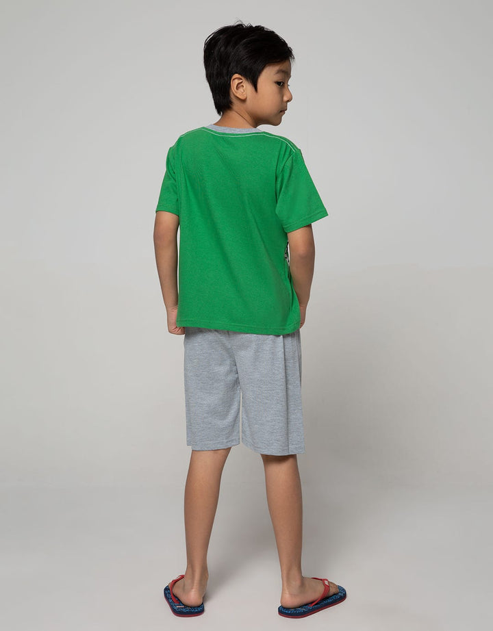 Little M Top-Bottom-Set Connected Animal T-Shirt
