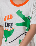 Little M Top-Bottom-Set T-Shirt Animal Sambung