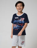 Little M Top-Bottom-Set Truck T-Shirt