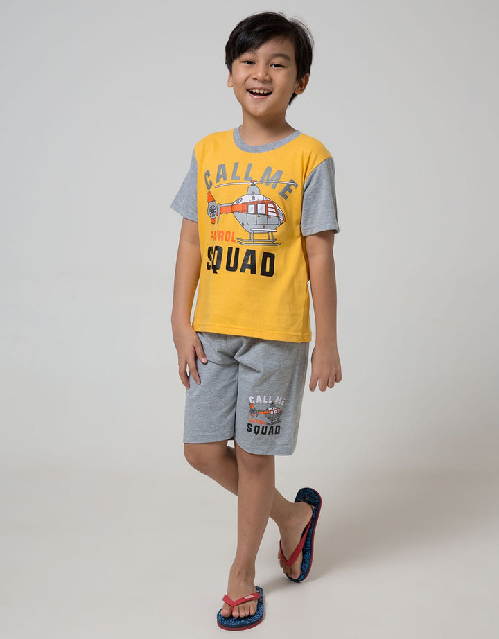 Little M Top-Bottom Set T-Shirt Transportation