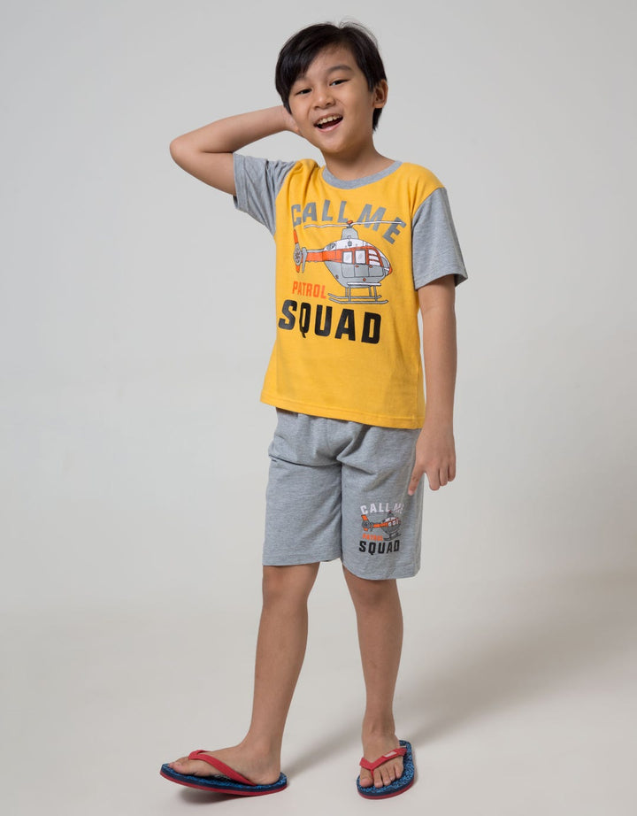 Little M Top-Bottom Set T-Shirt Transportation