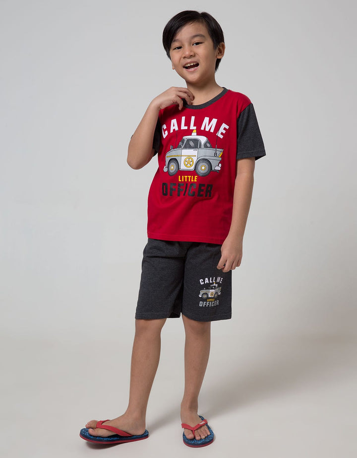 Little M Top-Bottom Set T-Shirt Transportation