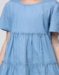 Little M Short Sleeve Midi Dress Cbray
