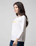 T Zone Long Sleeve T-Shirt Wording Regular Girly Long Sleeve