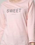 T Zone Long Sleeve T-Shirt Wording Regular Girly