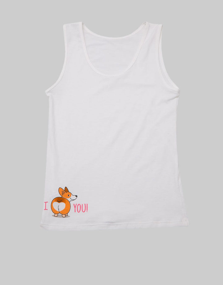 Nevada Singlet Print Back Yolk Husky