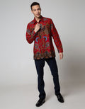 Arjuna Weda Kemeja Batik Kembang Kipas