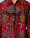 Arjuna Weda Kemeja Batik Kembang Kipas