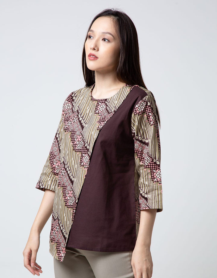 Connexion Long Sleeve Blouse Plain Batik Lurus
